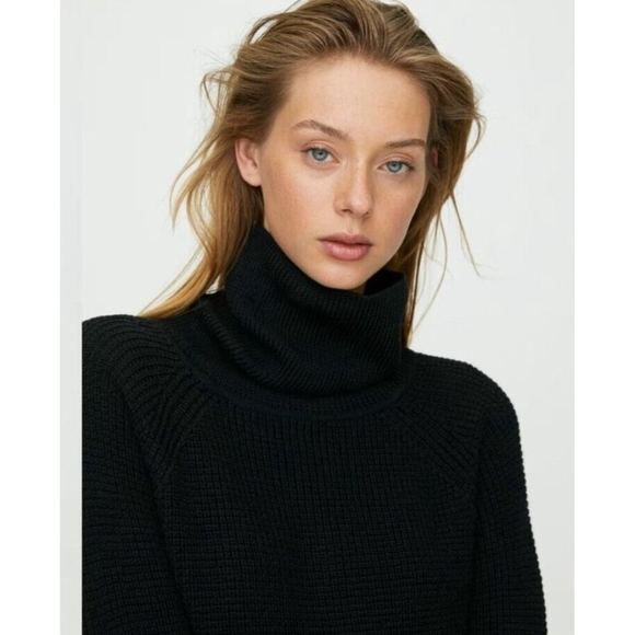 Aritzia Wilfred Free Bianca Dress 100% Merino Wool Sweater Dress Size M - Picture 6 of 12